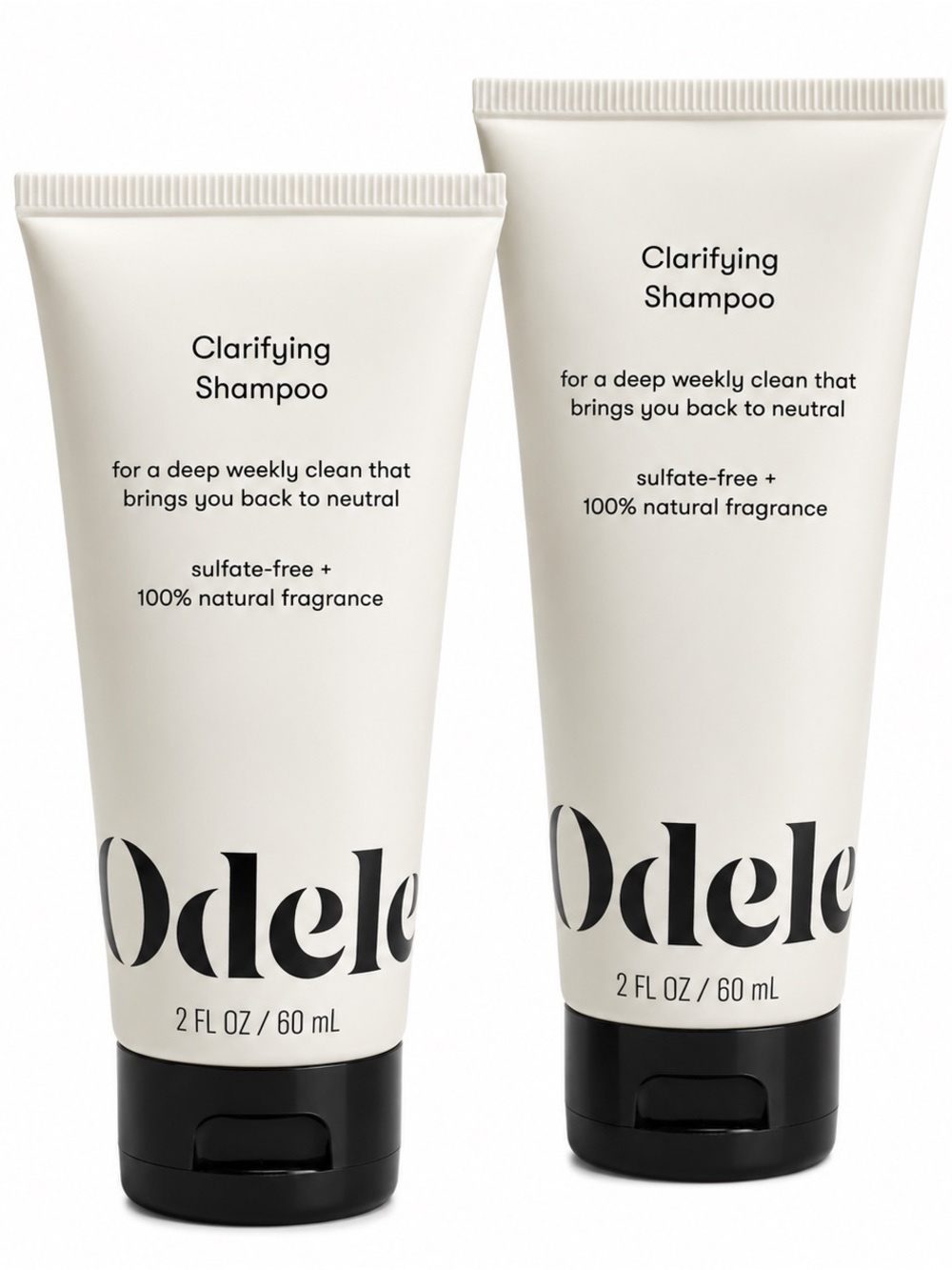 Odele Beauty Clarifying Shampoo, 2 fl oz/ 60ml, Travel Size, New & Sealed Set 2
